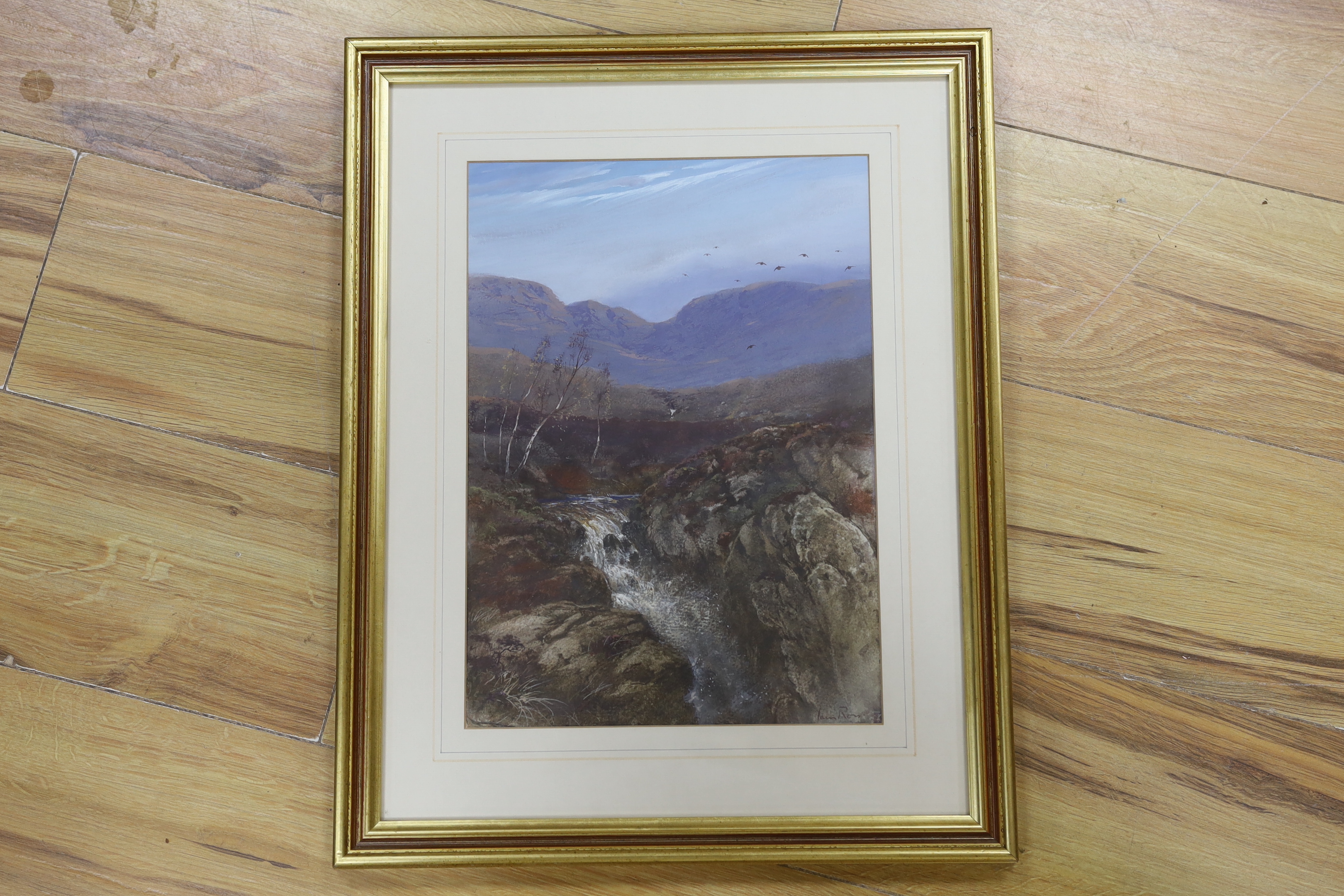 Iain Ross (20th. C), watercolour, 'Last drive of the day', signed, 35 x 25cm